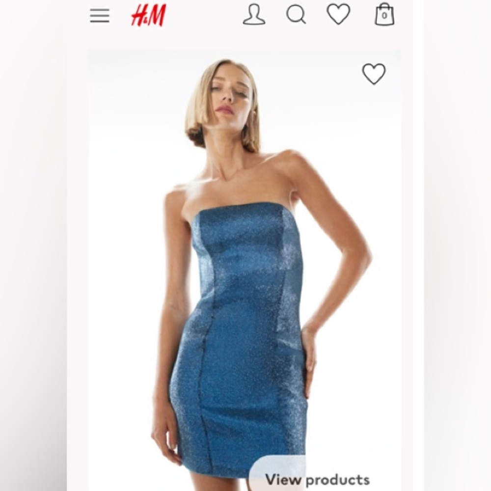 H&M NWT sparkly dress. Blue, Medium.